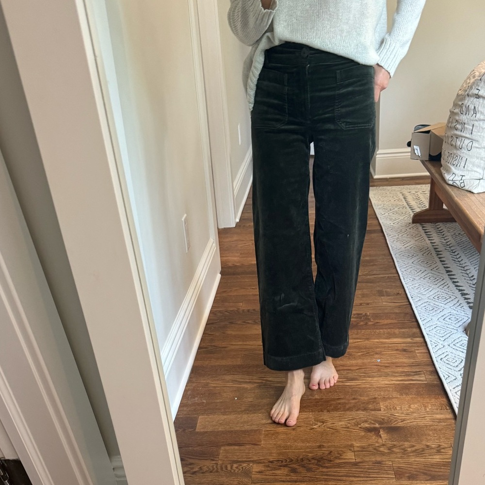 Colette cropped wide leg corduroy pants by Maeve